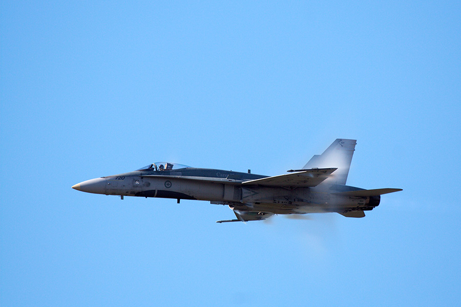 CF-18 high speed pass