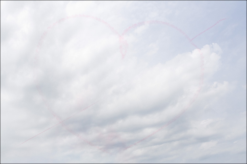 Red Arrows heart in the sky